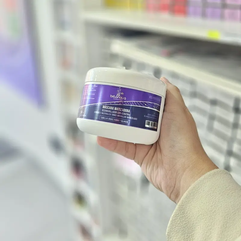 Máscara matizadora violeta desamarillador con Keratina 250ml | Bell Distribuidora