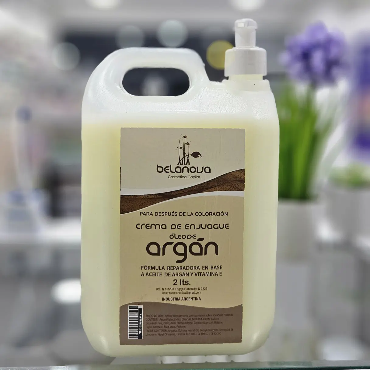 Crema Enjuague de Argán 2 Litros c/válvula | Bell Distribuidora