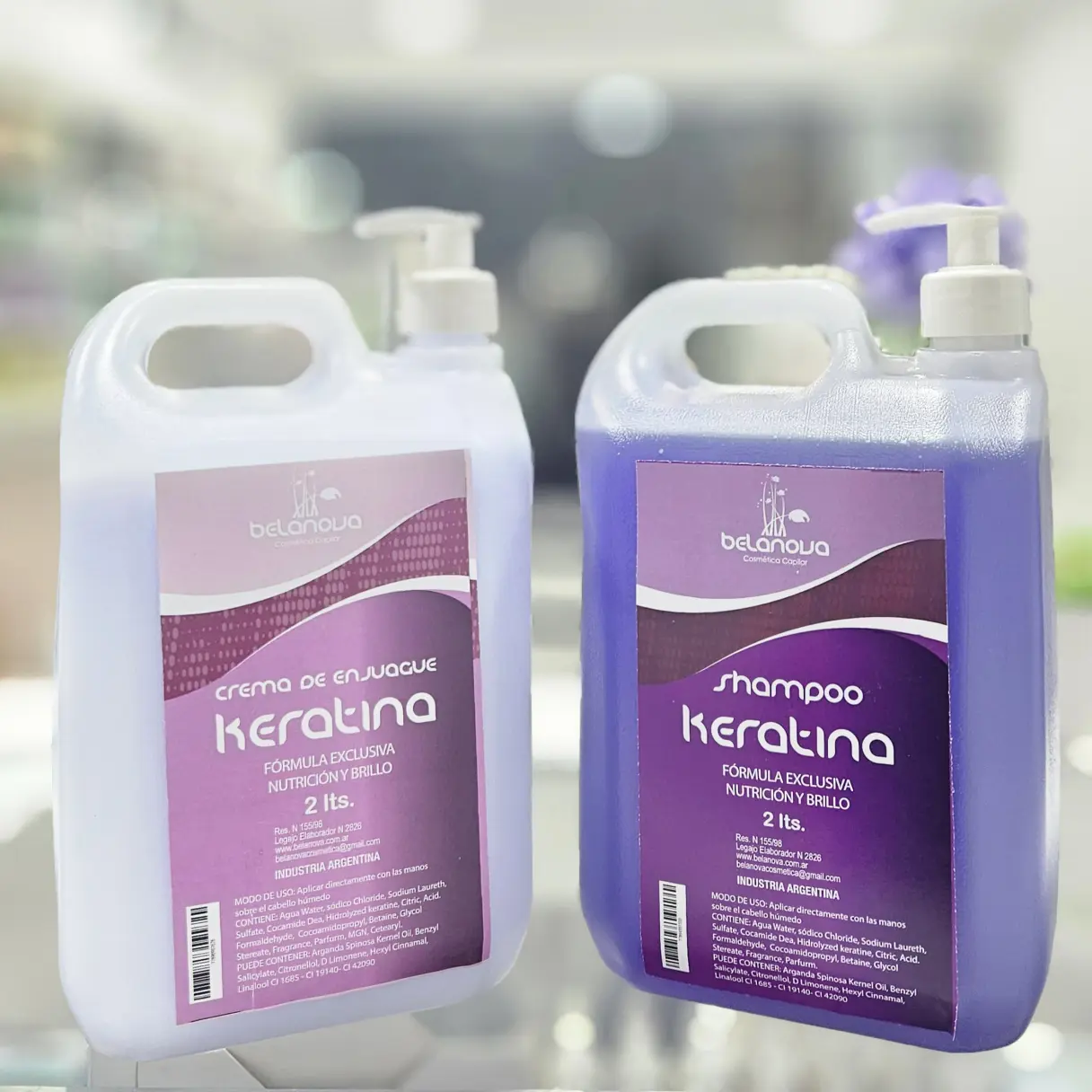 Crema Enjuague Keratina 2 Litros c/válvula | Bell Distribuidora